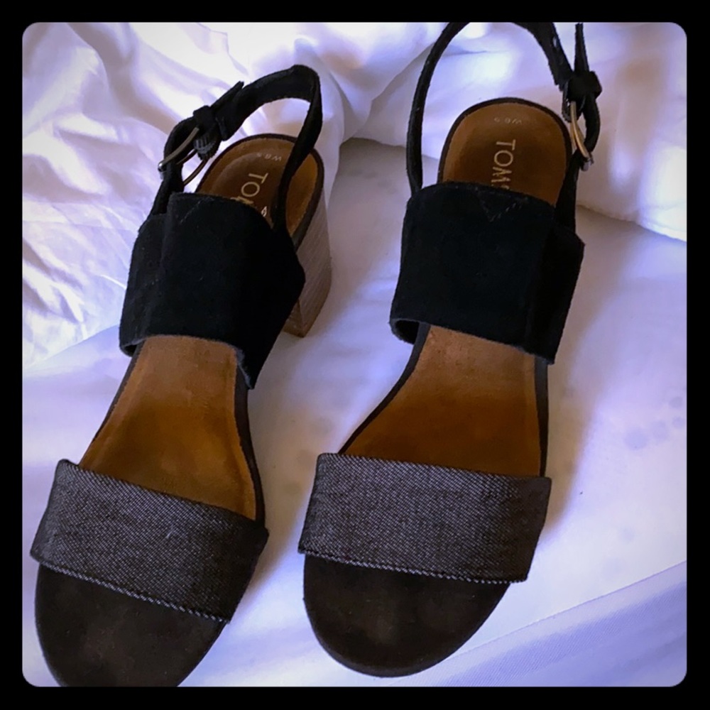 TOM’s Black/Grey Sandal